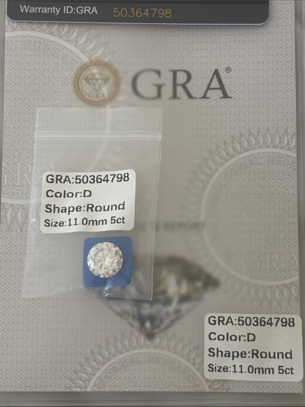 Moissanite Stone 5 ct
